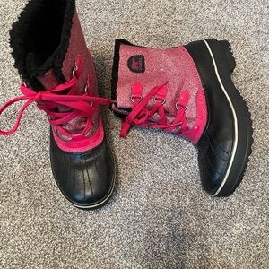 Sorel Tivoli Glitter/Sparkle Waterproof Winter Lace Up Boots
